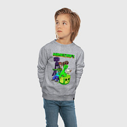 Свитшот хлопковый детский Minecraft, цвет: меланж — фото 2