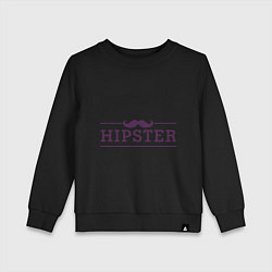 Свитшот хлопковый детский Hipster, цвет: черный