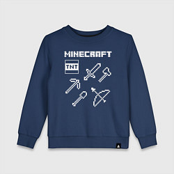 Свитшот хлопковый детский Minecraft, цвет: тёмно-синий