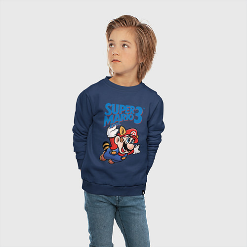 Детский свитшот Mario 3 / Тёмно-синий – фото 4