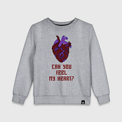Свитшот хлопковый детский Bring Me The Horizon 2D Сердце, цвет: меланж