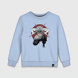 Свитшот хлопковый детский Иноске, цвет: мягкое небо