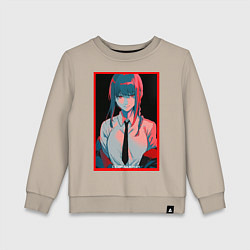 Детский свитшот Макима человек бензопила Red