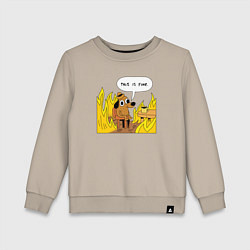 Детский свитшот This is Fine