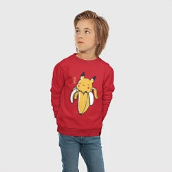 Свитшот хлопковый детский Bananachu, цвет: красный — фото 2