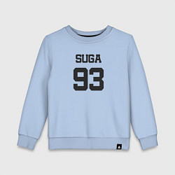 Свитшот хлопковый детский BTS - Suga 93, цвет: мягкое небо