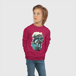 Свитшот хлопковый детский Игра, последний хранитель, цвет: маджента — фото 2