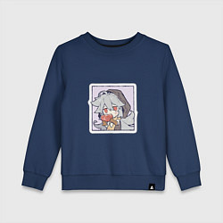 Свитшот хлопковый детский Рэйзор, цвет: тёмно-синий