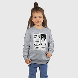 Свитшот хлопковый детский Lanas tragedy, цвет: меланж — фото 2