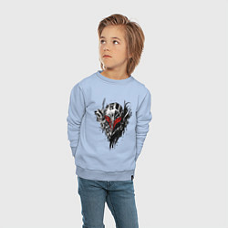 Свитшот хлопковый детский BERSERK, цвет: мягкое небо — фото 2