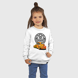 Свитшот хлопковый детский Volkswagen, цвет: белый — фото 2