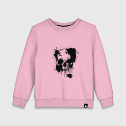 Свитшот хлопковый детский Skull, цвет: светло-розовый