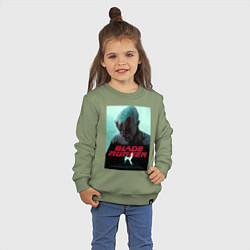 Свитшот хлопковый детский Слезы в дожде Blade Runner, цвет: авокадо — фото 2