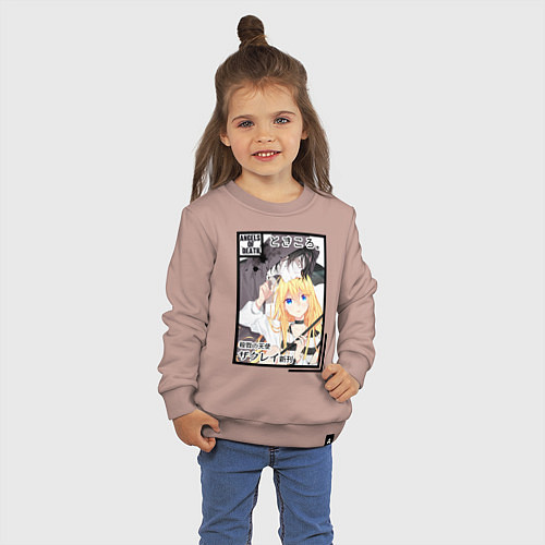 Детский свитшот Ангел кровопролития / Пыльно-розовый – фото 3