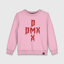 Свитшот хлопковый детский DMX Cross, цвет: светло-розовый