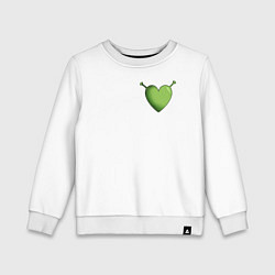 Свитшот хлопковый детский Шрек Love, цвет: белый