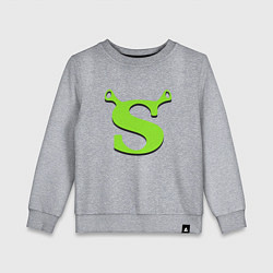 Свитшот хлопковый детский Shrek: Logo S, цвет: меланж