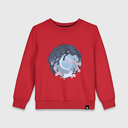 Свитшот хлопковый детский Легоси и Хару, цвет: красный