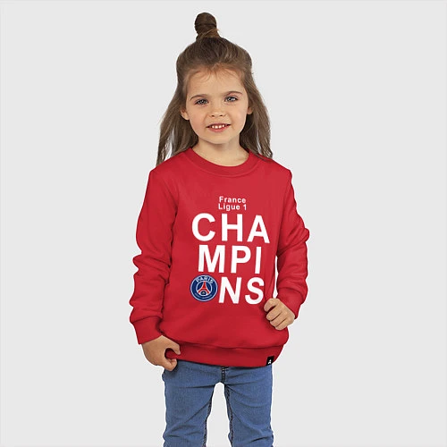 Детский свитшот PSG CHAMPIONS / Красный – фото 3