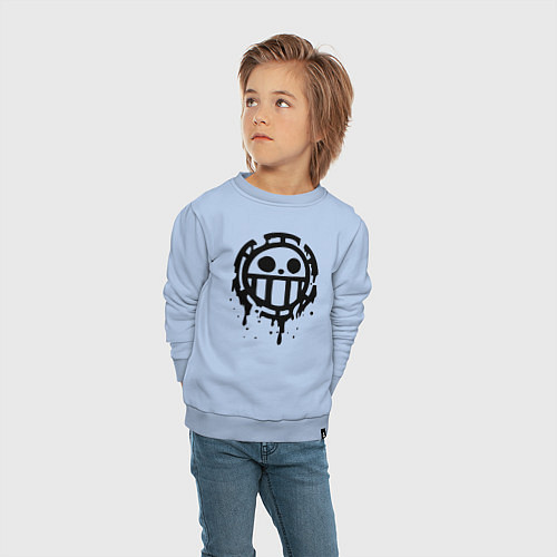 Детский свитшот One Piece знак черной краской / Мягкое небо – фото 4
