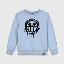 Детский свитшот One Piece знак черной краской