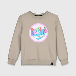 Свитшот хлопковый детский Doki Doki Literature Club Logo Z, цвет: миндальный