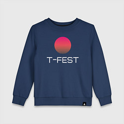 Свитшот хлопковый детский T-Fest, цвет: тёмно-синий