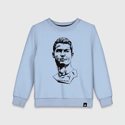 Свитшот хлопковый детский Ronaldo Manchester United Portugal, цвет: мягкое небо