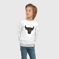 Свитшот хлопковый детский Bulls - Jordan, цвет: белый — фото 2