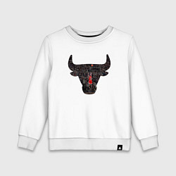Свитшот хлопковый детский Bulls - Jordan, цвет: белый