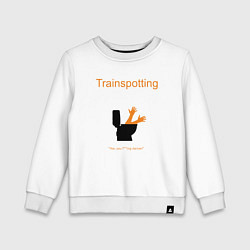 Свитшот хлопковый детский Trainspotting Style, цвет: белый