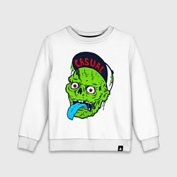 Свитшот хлопковый детский Zombie casual, цвет: белый