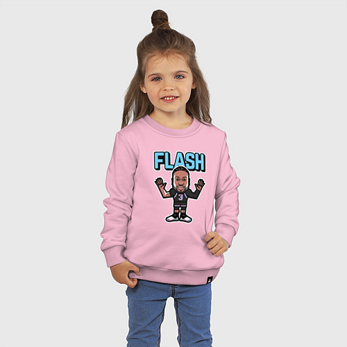 Детский свитшот Wade - Flash / Светло-розовый – фото 3