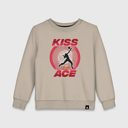 Свитшот хлопковый детский Kiss Ace, цвет: миндальный