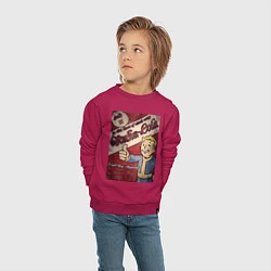 Свитшот хлопковый детский Фалаут шелтер, цвет: маджента — фото 2