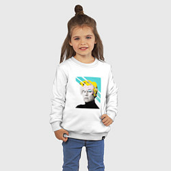 Свитшот хлопковый детский Энди Уорхол Andy Warhol, цвет: белый — фото 2