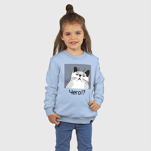 Детский свитшот Кот Чего? / Мягкое небо – фото 3