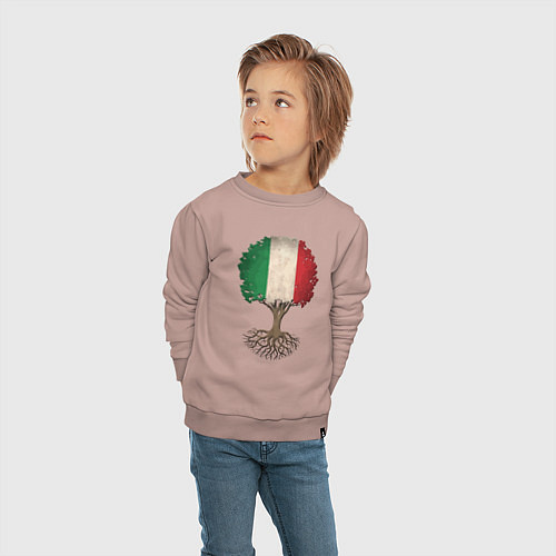 Детский свитшот Italy Tree / Пыльно-розовый – фото 4