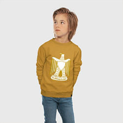 Свитшот хлопковый детский Египет Египетский герб, цвет: горчичный — фото 2
