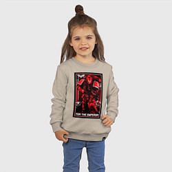 Свитшот хлопковый детский Постер За Императора! красны, цвет: миндальный — фото 2