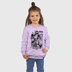 Свитшот хлопковый детский Персонажи Ван-Пис Большой куш, цвет: лаванда — фото 2
