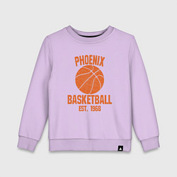 Свитшот хлопковый детский Phoenix Basketball, цвет: лаванда