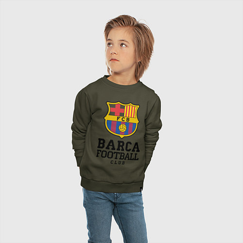 Детский свитшот Barcelona Football Club / Хаки – фото 4