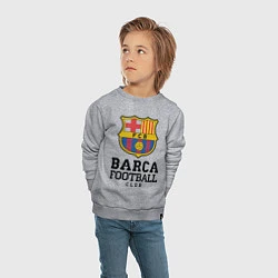 Свитшот хлопковый детский Barcelona Football Club, цвет: меланж — фото 2