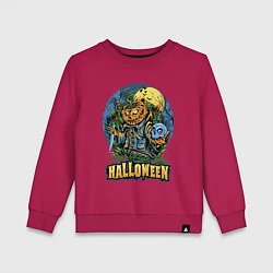 Свитшот хлопковый детский Halloween, цвет: маджента