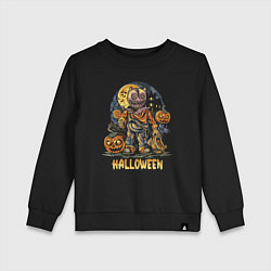 Свитшот хлопковый детский Halloween, цвет: черный