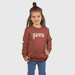Свитшот хлопковый детский Suns In 4, цвет: кирпичный — фото 2