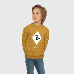 Свитшот хлопковый детский Алиса альбом Ъ, цвет: горчичный — фото 2