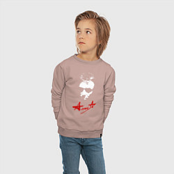 Свитшот хлопковый детский Константин Кинчев - Алиса, цвет: пыльно-розовый — фото 2