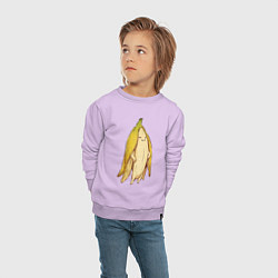 Свитшот хлопковый детский Банан, цвет: лаванда — фото 2